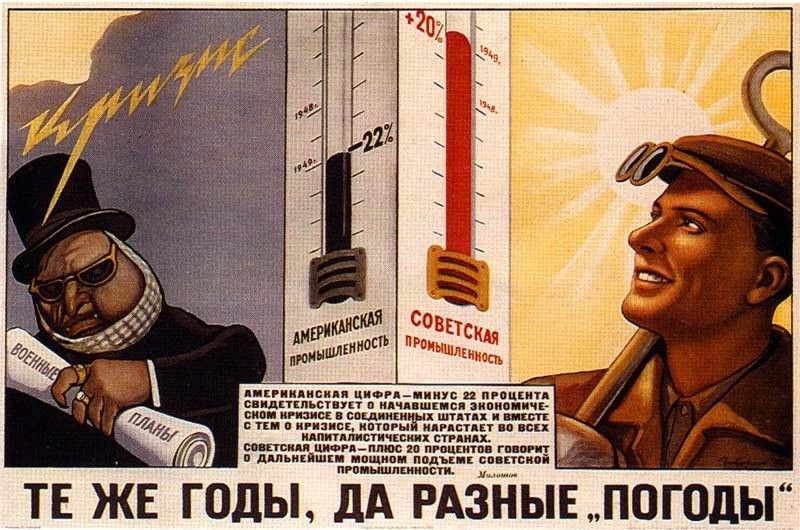 капитализм и социализм - плакат